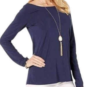 Lily Pulitzer "Tristan" Boat Neckline Back Keyhole Top Size S